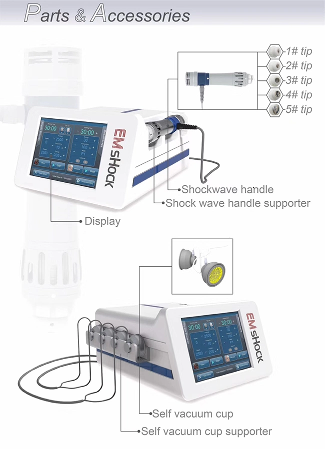 Portable EMS Vacuum Shockwave Therapy Emshock Pain Relief