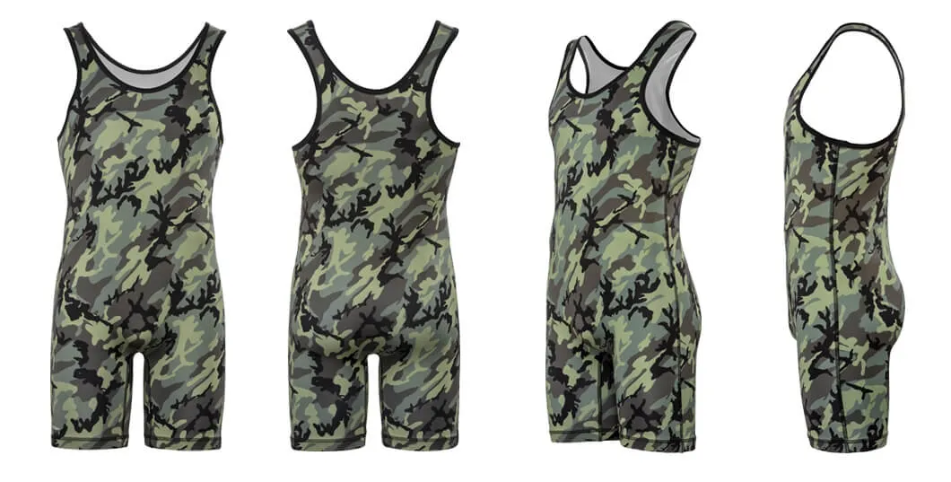 Custom Sublimation Printing Sportswear Bodysuit Powerlifting Weightlifting Singlet Suit