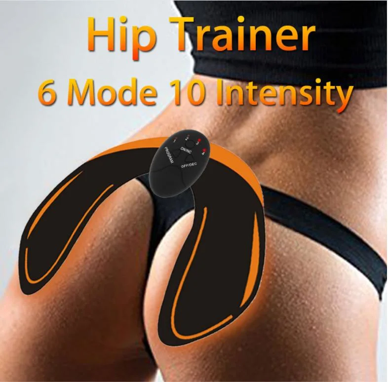 Intelligent Lazy Slimming Machine Home Gym EMS Tech. Hip Beauty Trainer Paste with 6model and 10 Intensity